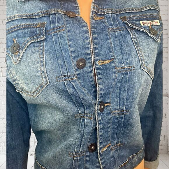 Hudson Jeans Classic Blue Denim Jacket - Picture 3 of 8